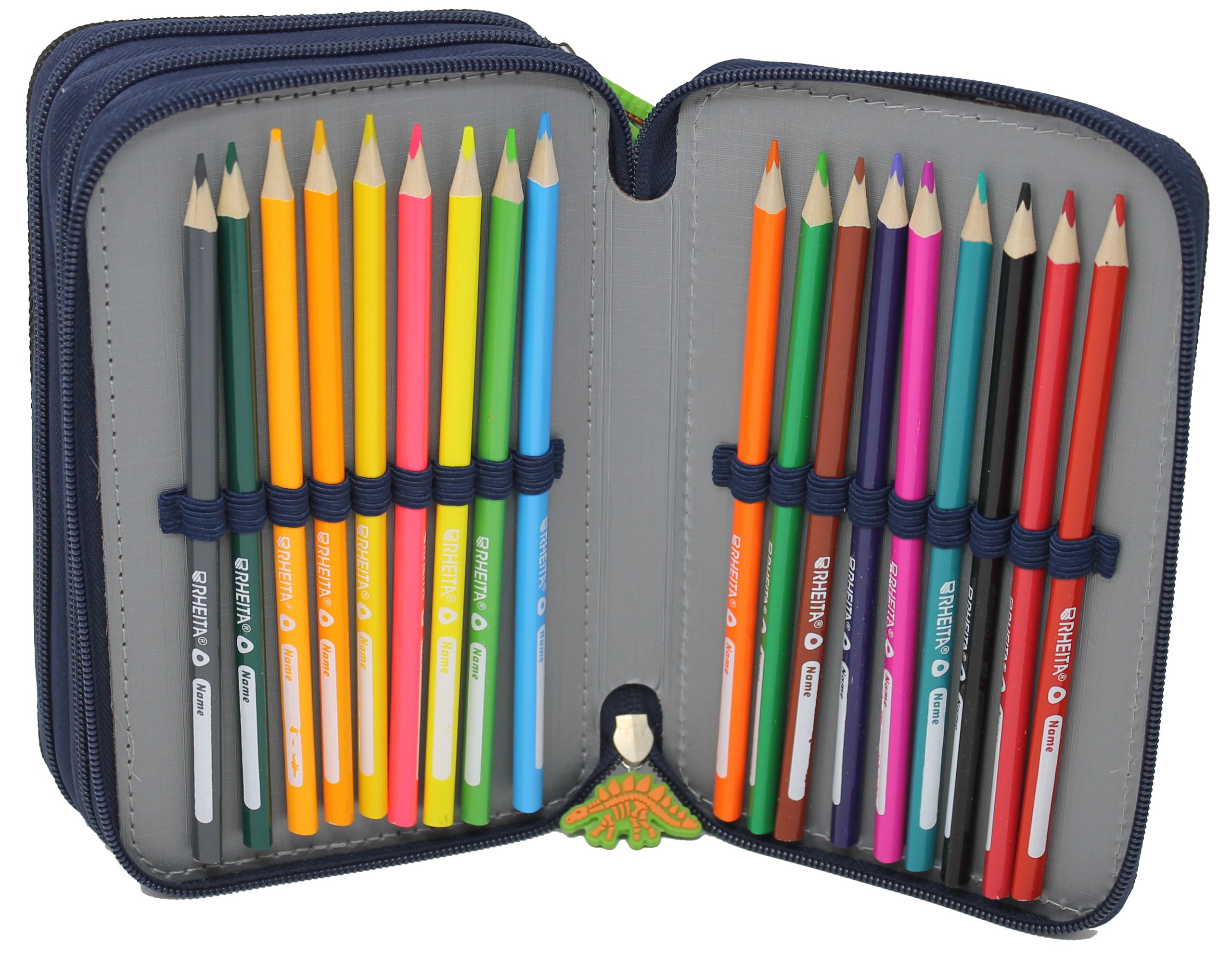 rheita-tripledecker-sch-leretui-52-teilig-motiv-dino-blau-gr-n image 4