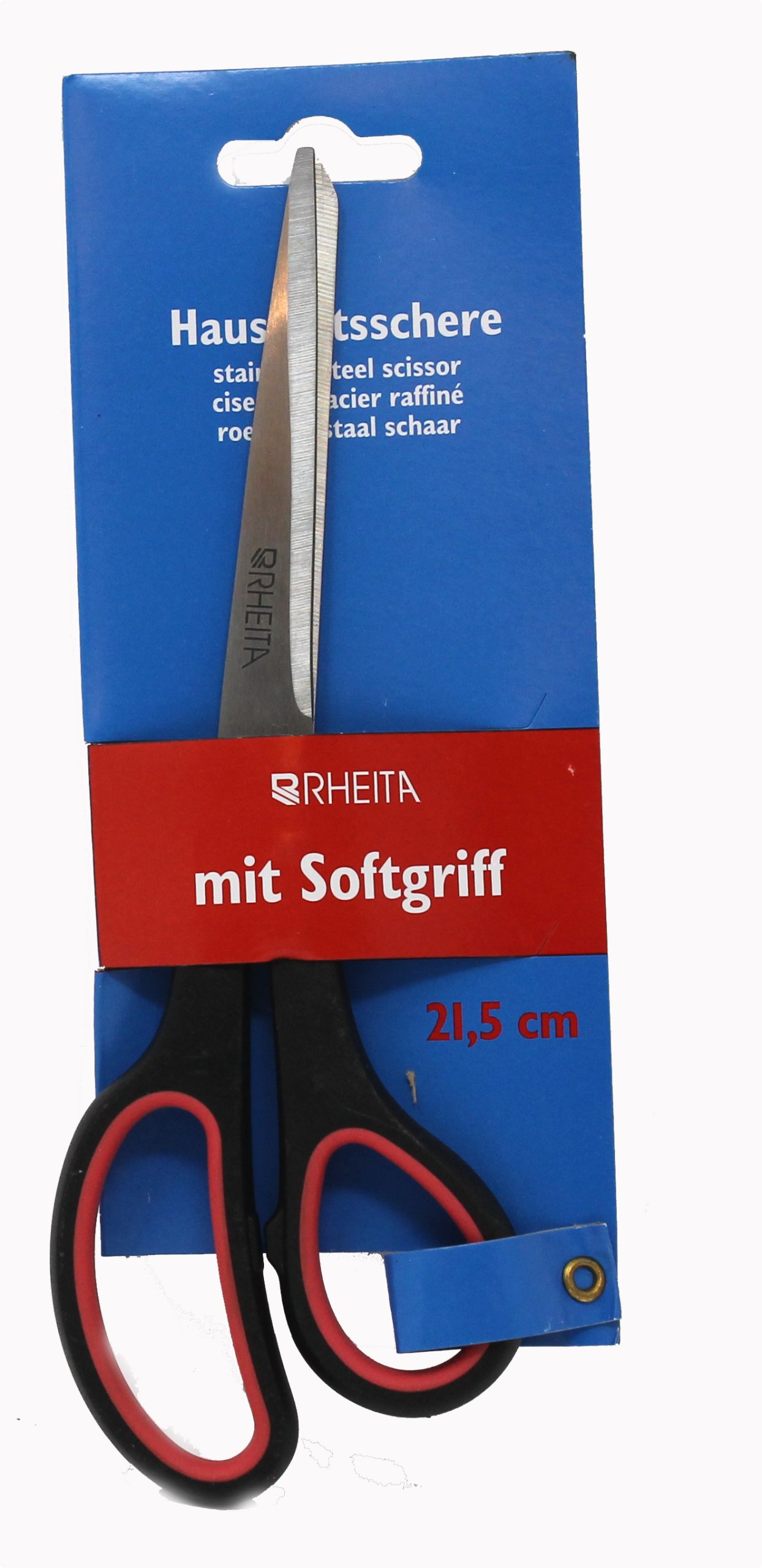 rheita-b-ro-und-haushaltsschere-21-5cm-softgriff-schwarz-rot image 1