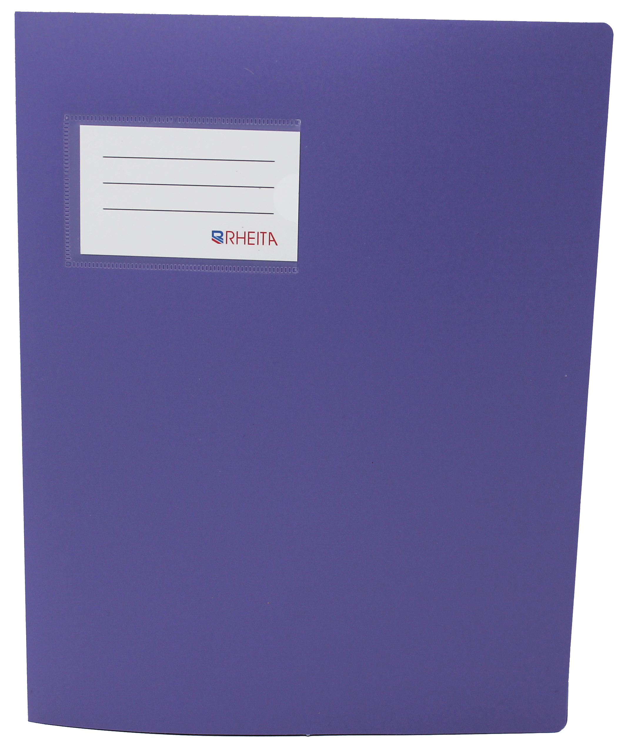 rheita-schnellhefter-pp-a4-mit-beschriftungstasche-lila image 1