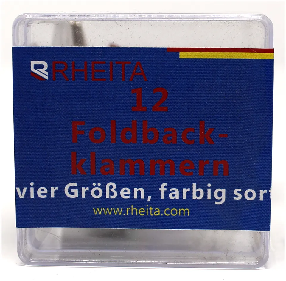 rheita-foldback-klammern-set-12-st-ck-19-40mm-farbig-sortiert-in-box image 1
