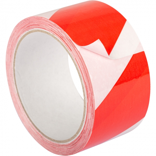 rheita-warnband-schraffiert-wei-rot-66-m-x-50-mm-selbstklebend image 1