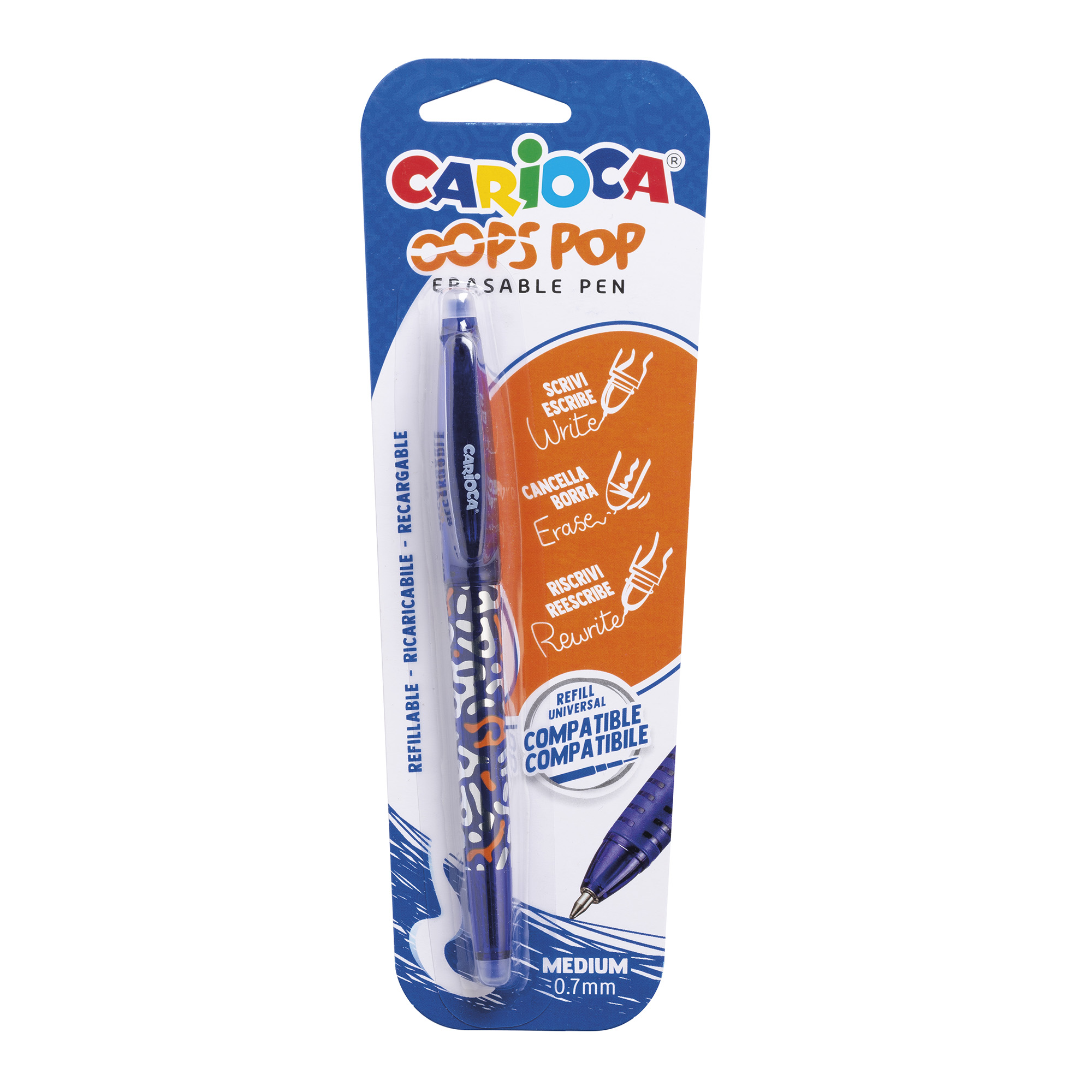 carioca-oops-pop-radierbarer-tintenroller-blau-0-7-mm image 1