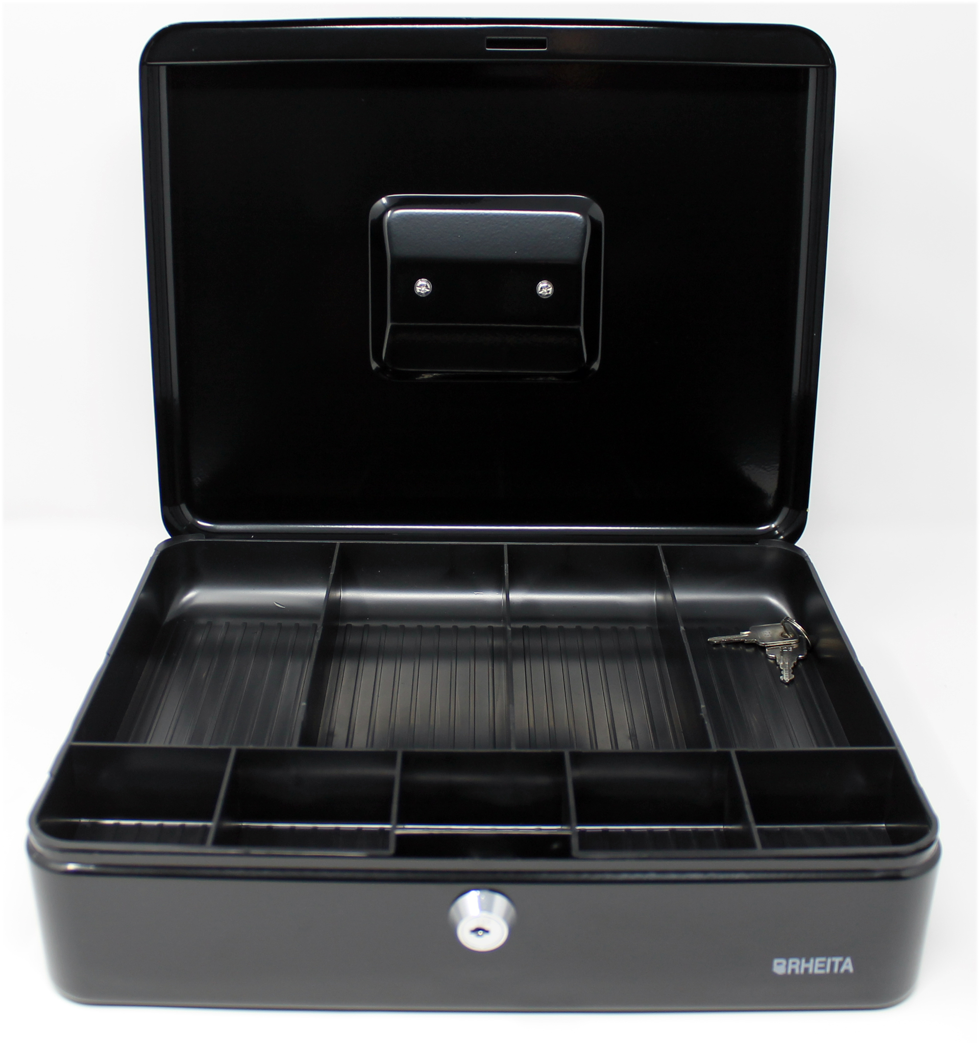 rheita-geldkassette-metall-schwarz-300x240x90-mm-mit-einsatz image 2