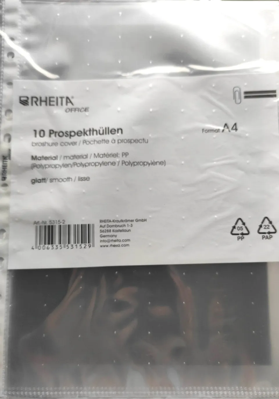 rheita-pp-prospekth-lle-din-a4-glatt-50-10-st-ck-made-in-germany image 1