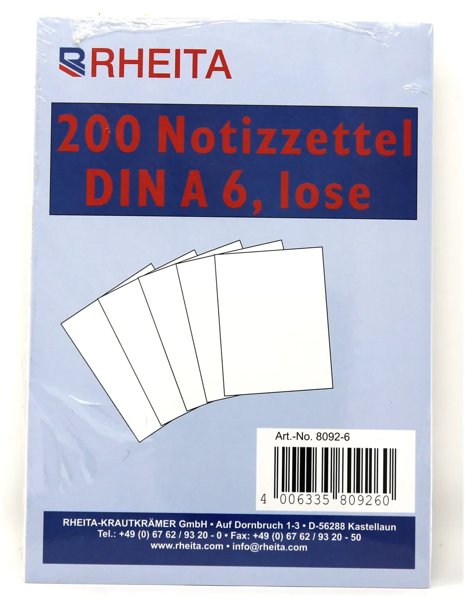 rheita-notizzettel-a6-wei-200-blatt-80-g-m image 1