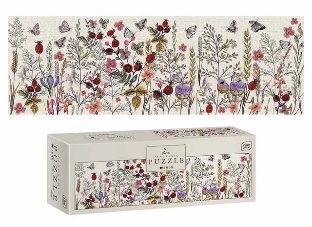 rheita-interdruk-panoramapuzzle-1-000-teile-wiesenblumen-96-x-32-cm image 1