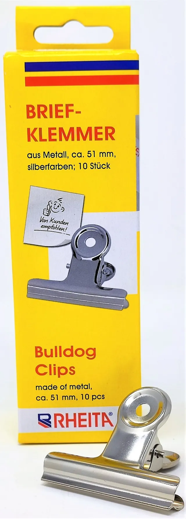 rheita-briefklemmer-metall-silber-51-x-10-7-mm-10-st-ck-h-ngeschachtel image 1