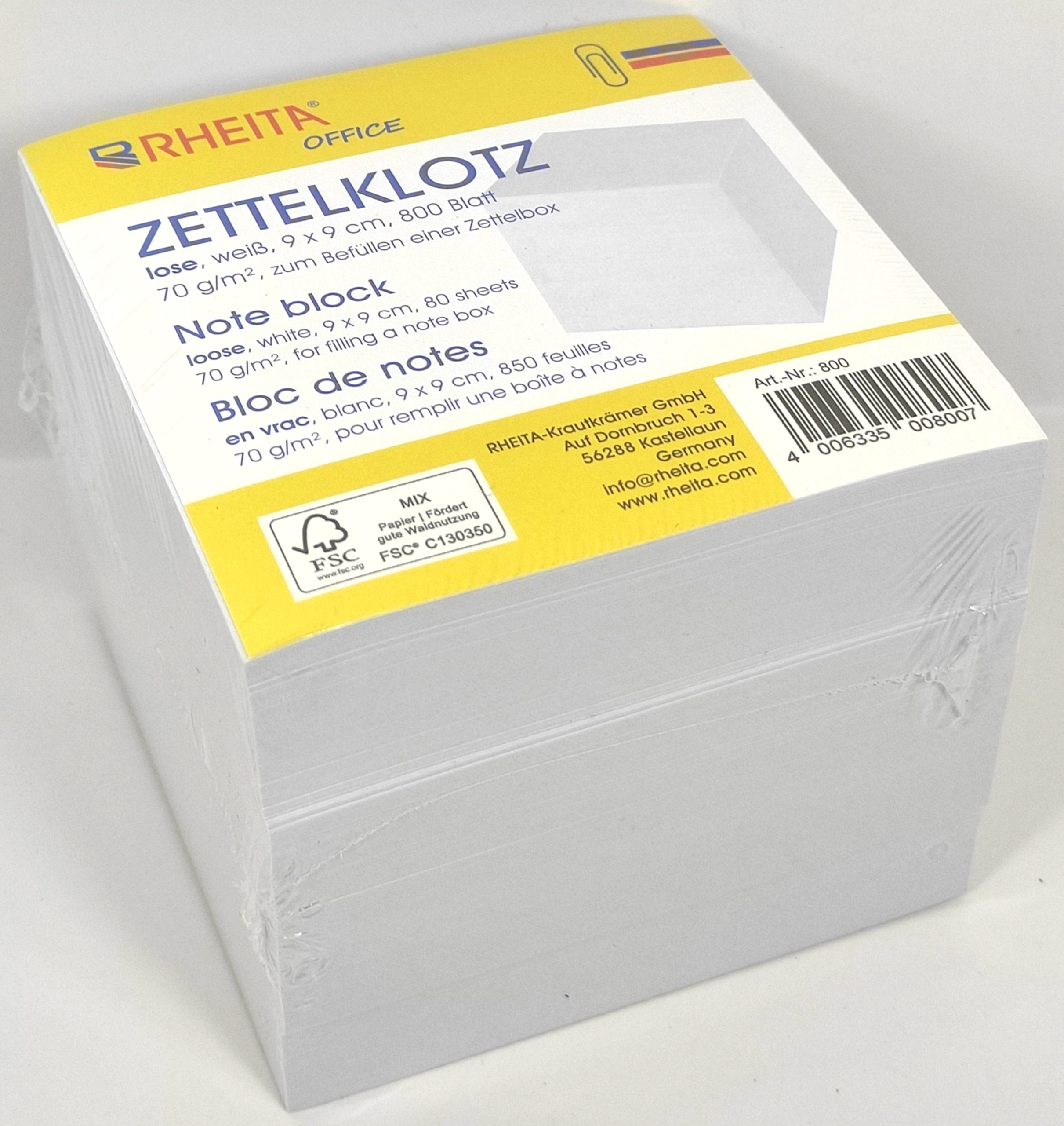 rheita-zettelklotz-wei-9-x-9-cm-800-blatt-notizzettel image 2
