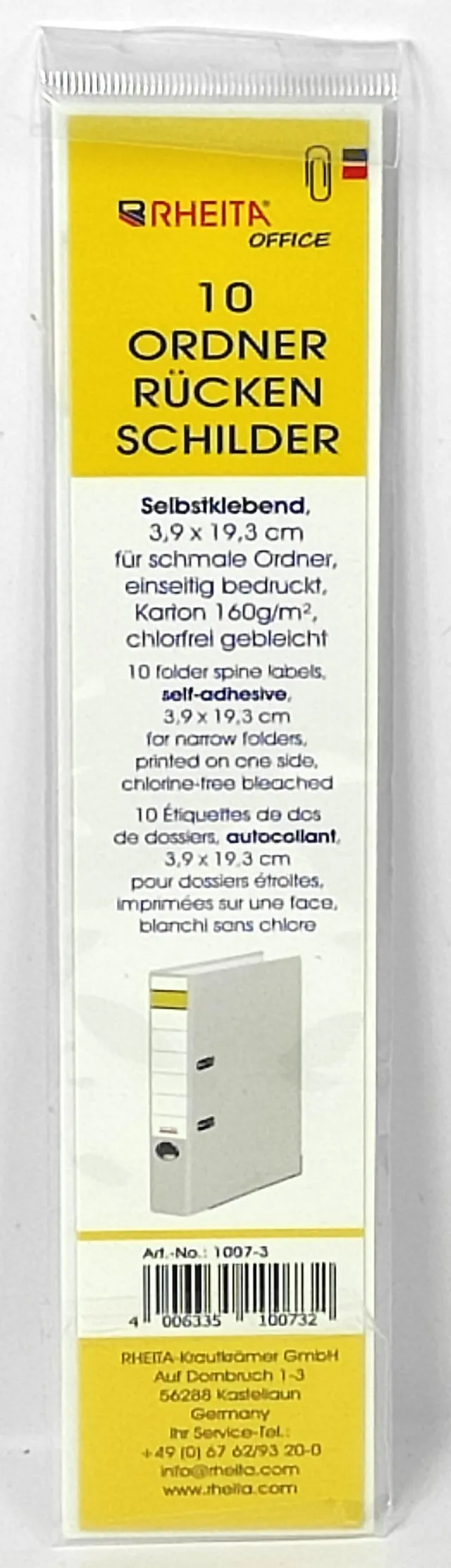 rheita-ordner-r-ckenschilder-selbstklebend-3-9-x-19-3-cm-schmal-10-st-ck image 1