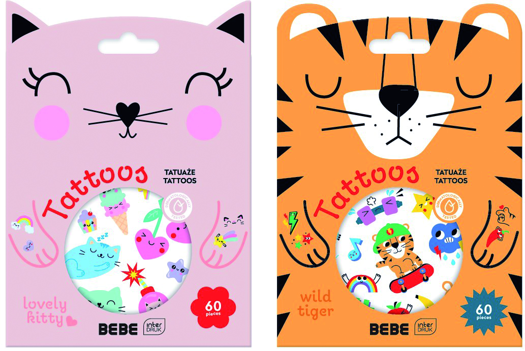 rheita-interdruk-bebe-friends-tatoosticker-lovely-kitty-und-wild-tiger-kindertat image 1