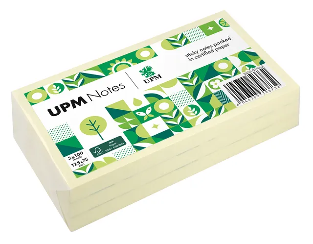 rheita-upm-notes-haftnotizen-gelb-125x75-mm-3x-100-blatt image 1