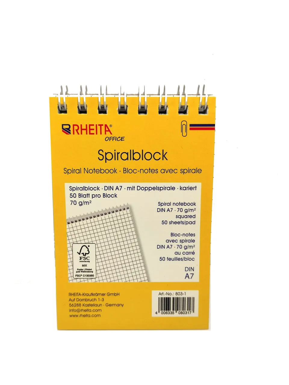 rheita-doppel-spiralbl-cke-a7-kariert-2er-pack-50-blatt-fsc image 1