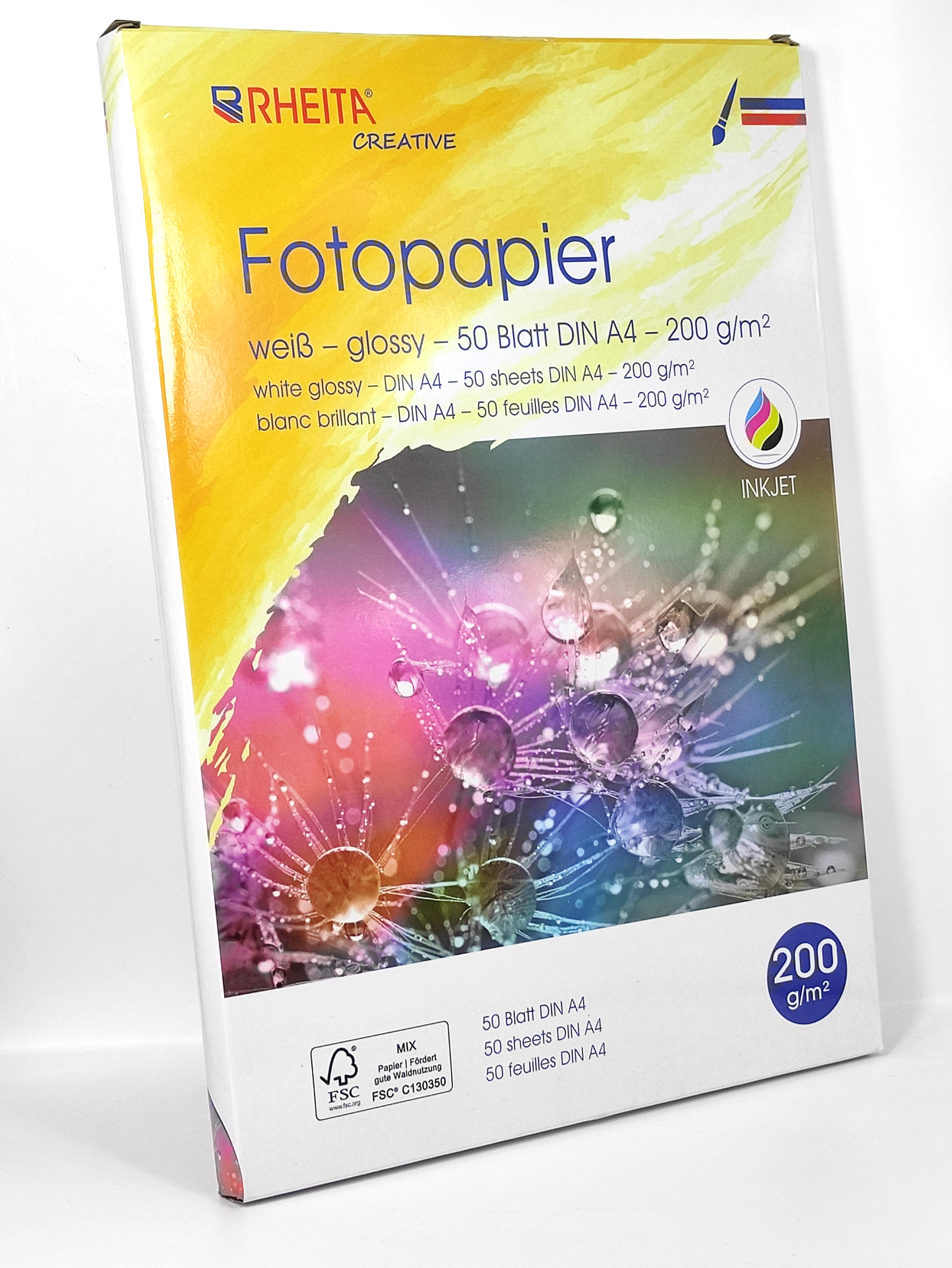 rheita-fotopapier-a4-wei-glossy-200g-m-50-blatt-fsc-mix image 3