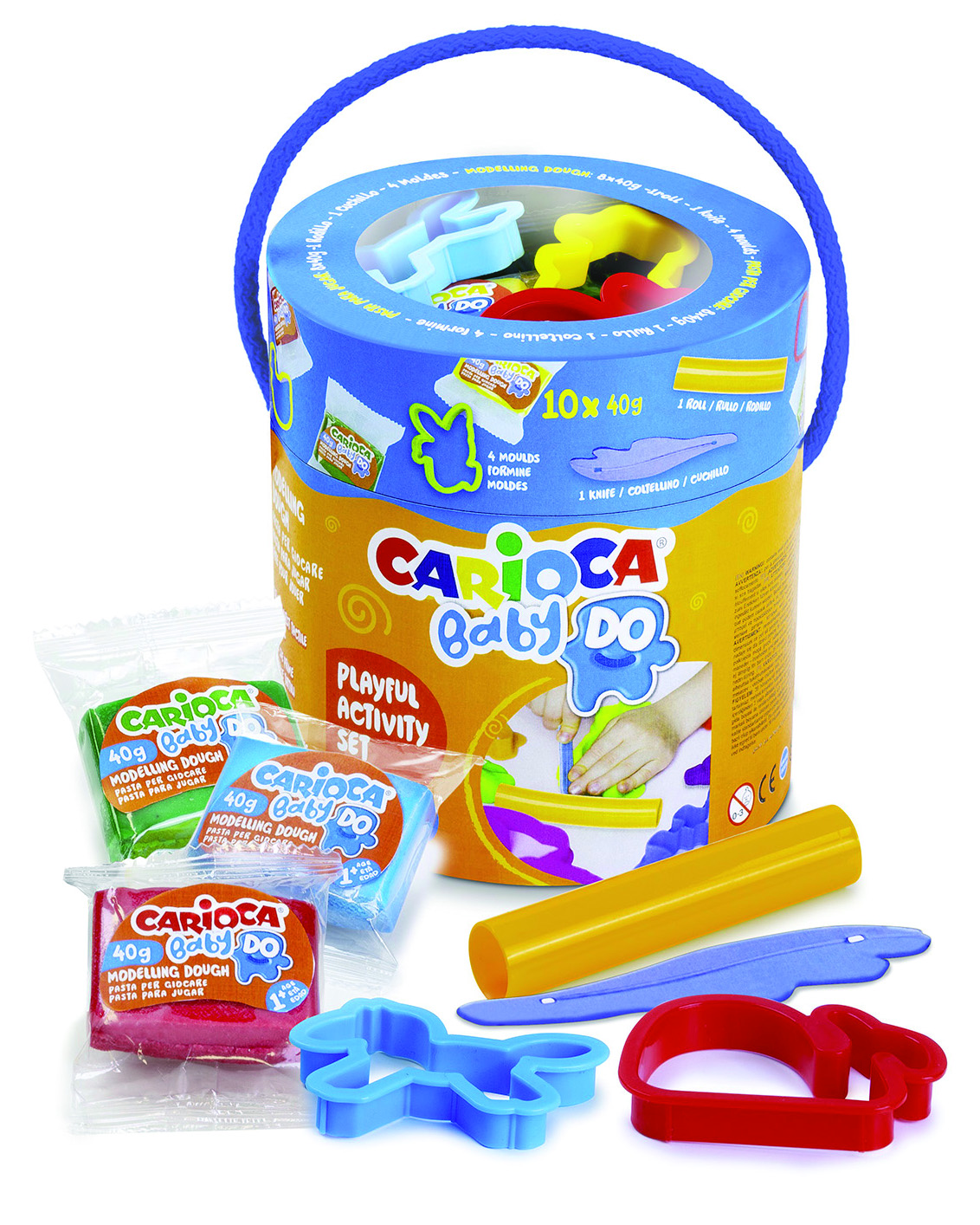 carioca-baby-dough-kinderknete-10-x-40-g-mit-zubeh-r-mehrfarbig image 1