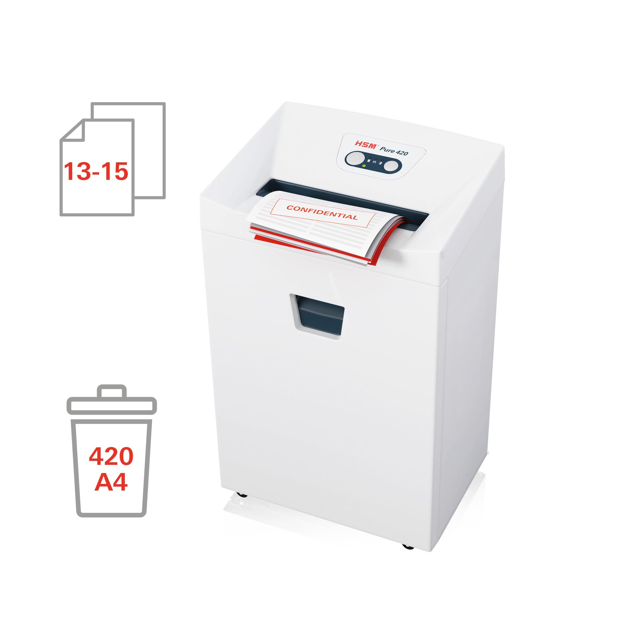 hsm-pure-420-aktenvernichter-partikelschnitt-p-4-15-blatt-35l image 3