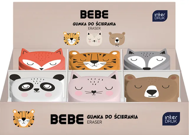 interdruk-bebe-friends-radierer-tierform-6-motive image 1