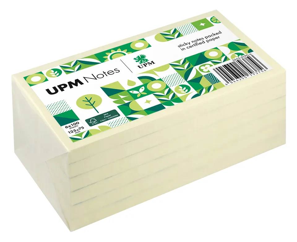 rheita-upm-notes-gelbe-haftnotizen-125x75-mm-6x100-blatt image 1
