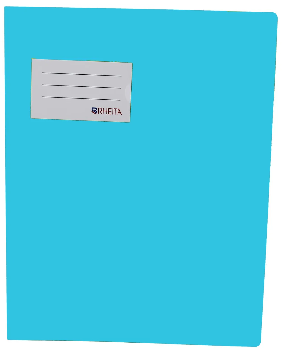 rheita-schnellhefter-pp-a4-mit-beschriftungstasche-hellblau image 1