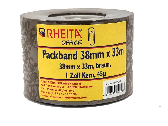 rheita-packband-38-mm-x-33-m-braun-1-zoll-kern-45 image 1