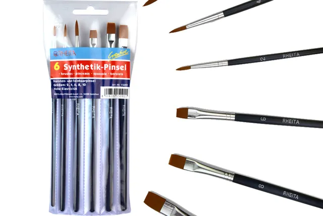 rheita-synthetikpinsel-set-6-teilig-flach-rund-im-etui image 1