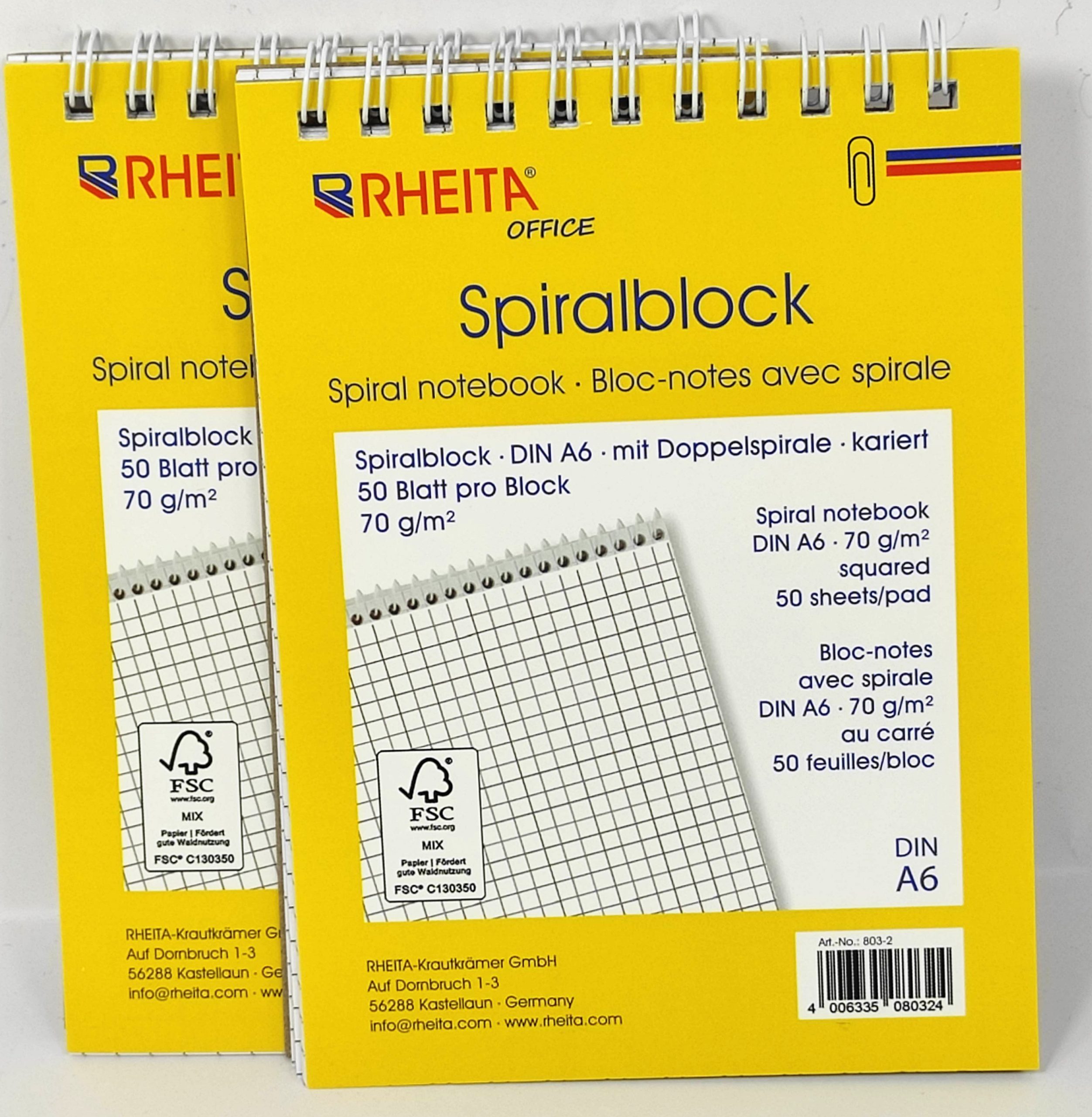 rheita-doppel-spiralbl-cke-a6-kariert-2er-pack-50-blatt-fsc image 2
