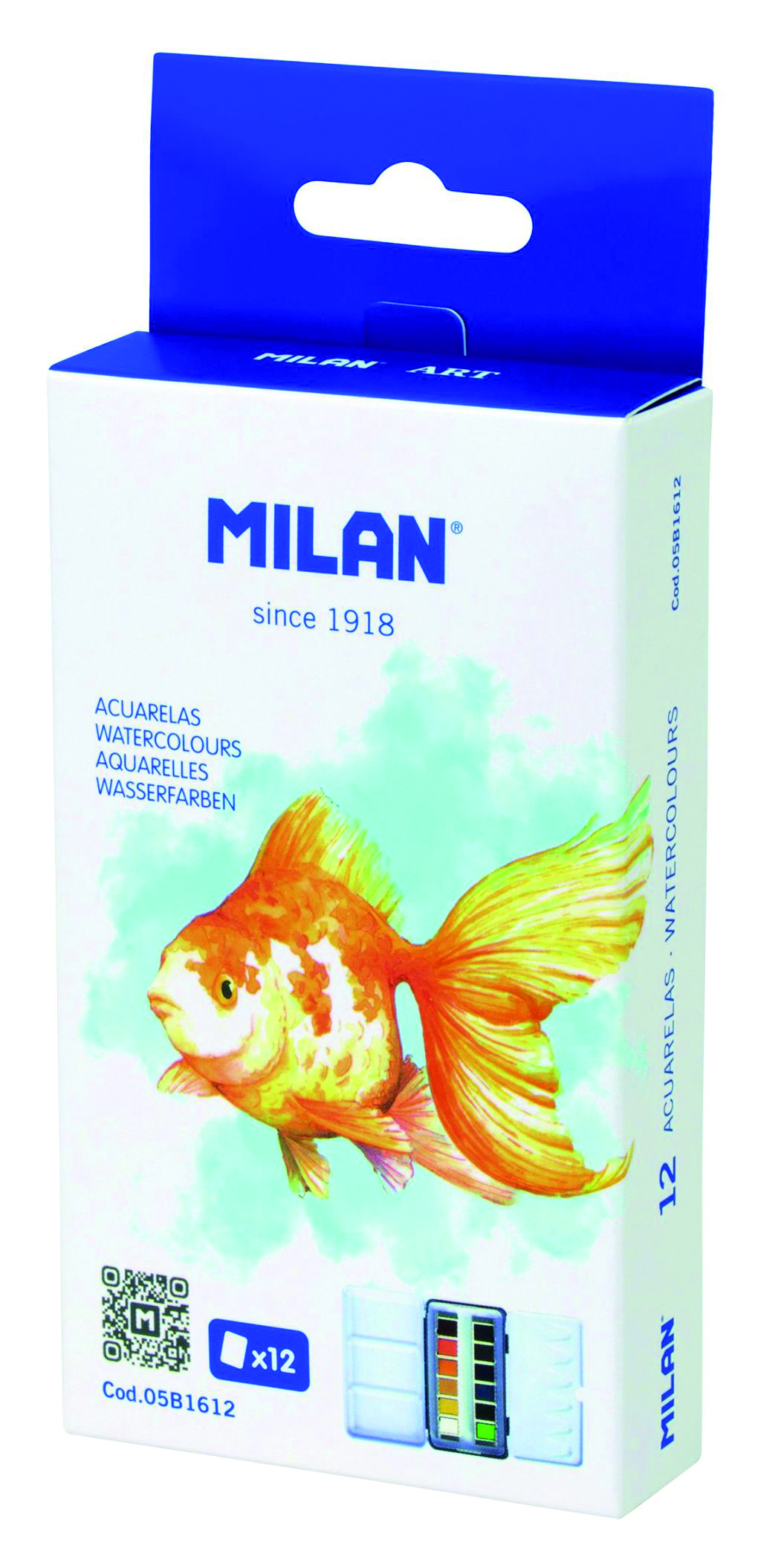 milan-aquarellfarben-12-n-pfchen-im-metalletui-mehrfarbig image 1