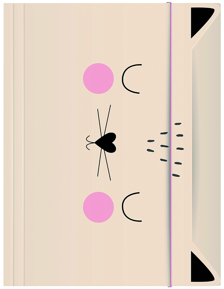 rheita-bebe-friends-sammelmappe-a3-katze-mit-gummizug image 1