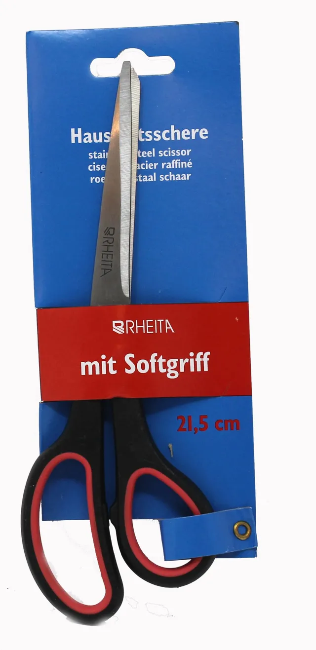 rheita-b-ro-und-haushaltsschere-21-5cm-softgriff-schwarz-rot image 1