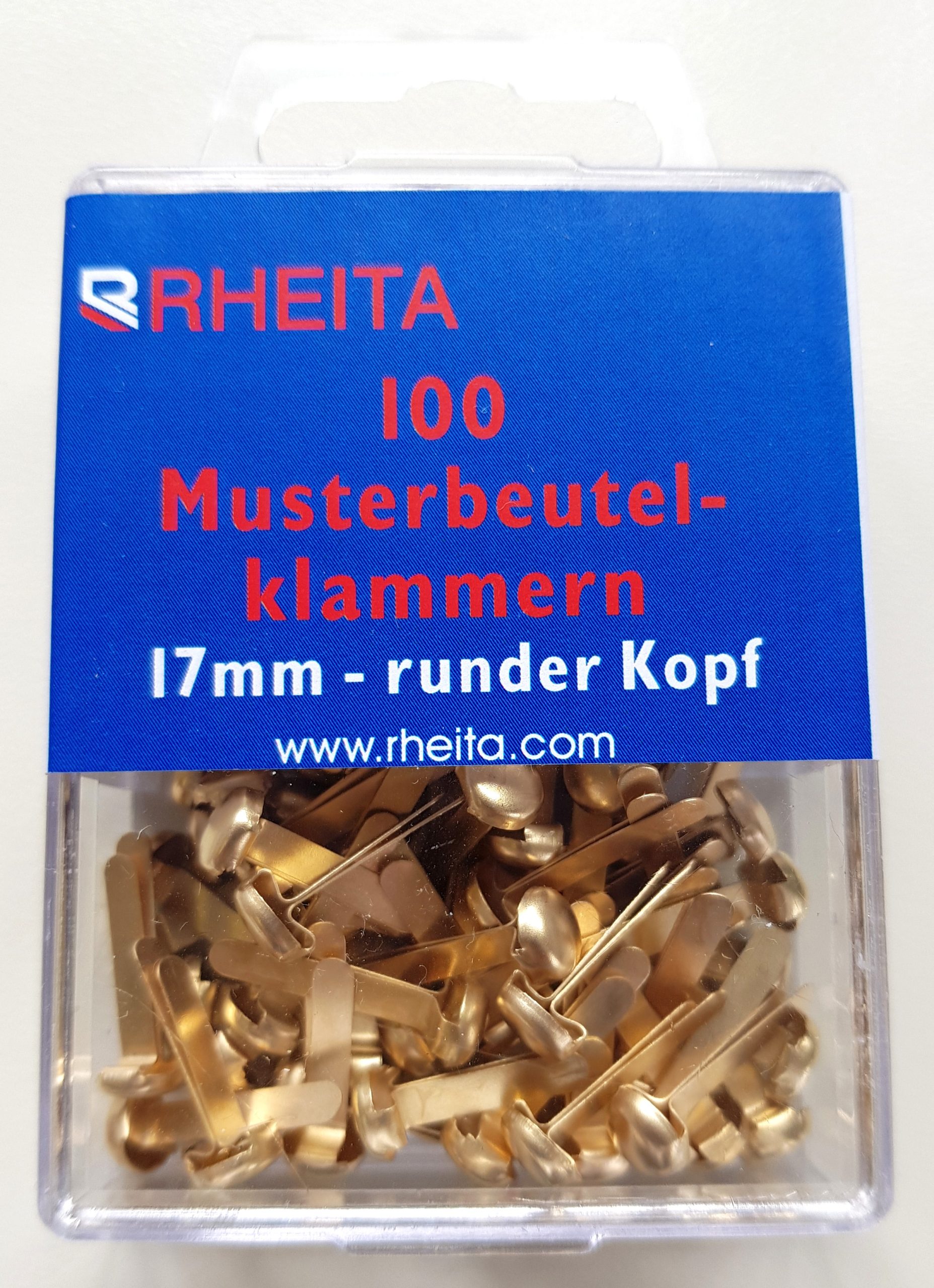 rheita-musterbeutelklammern-17-mm-messing-100-st-ck-box image 1