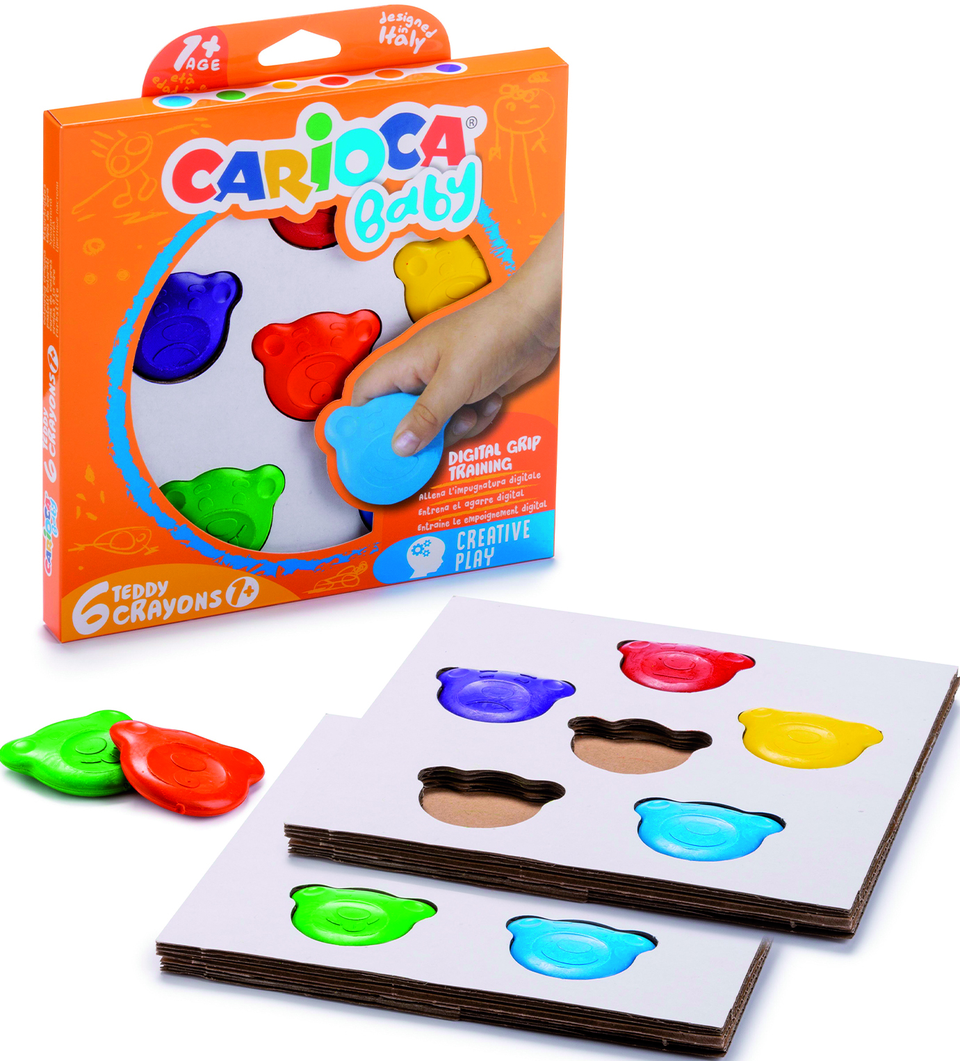 carioca-baby-teddy-wachsmaler-6-st-ck-ab-12-monate-mehrfarbig image 1