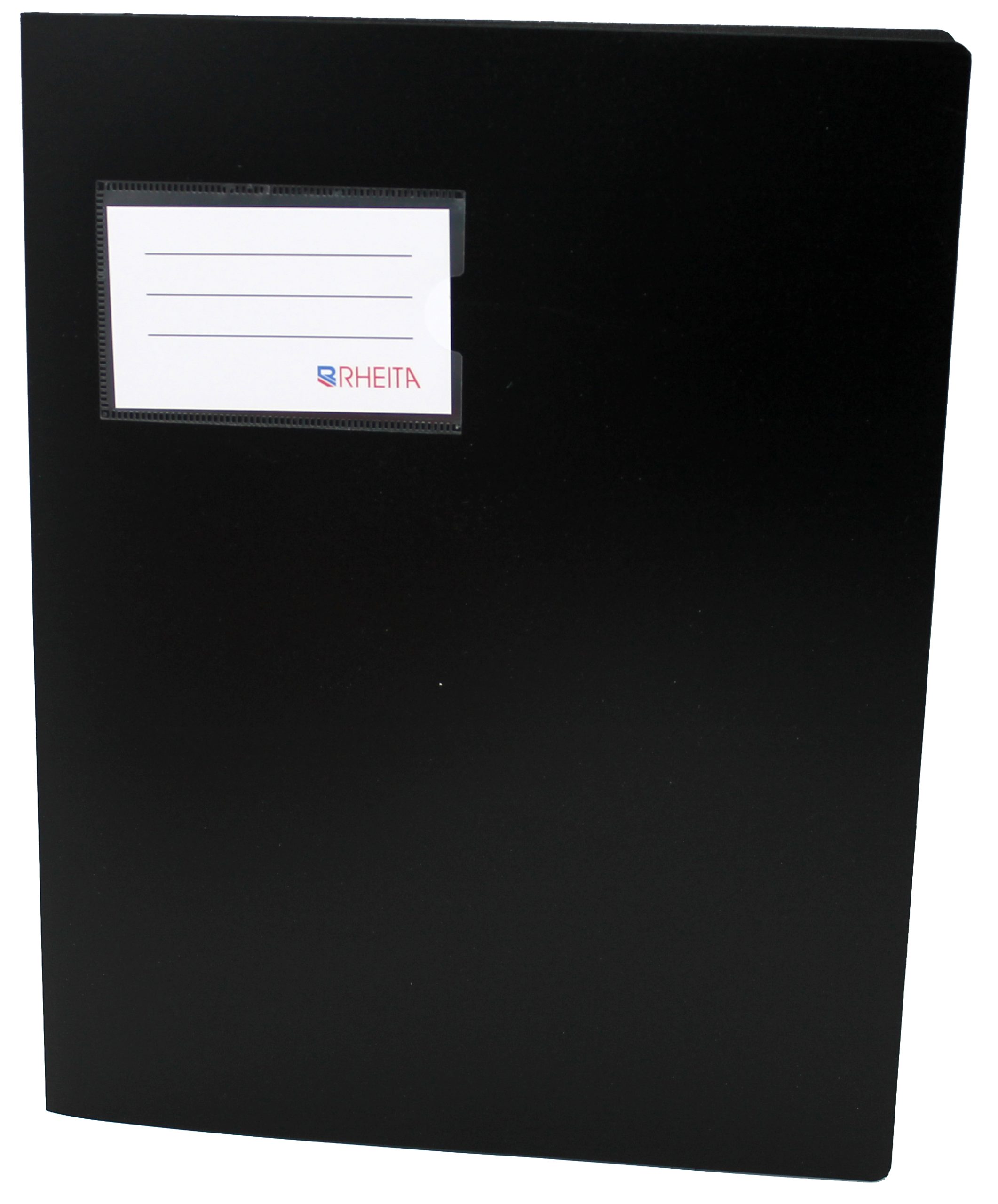 rheita-schnellhefter-pp-din-a4-schwarz-mit-beschriftungstasche image 1