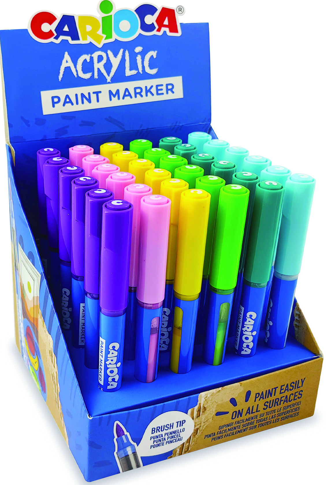 rheita-carioca-acrylic-marker-pinsel-spitze-pastell-mix-display-36-st-ck image 1