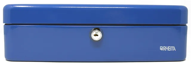 rheita-geldkassette-metall-blau-250-x-180-x-80-mm-mit-kunststoffeinsatz image 1